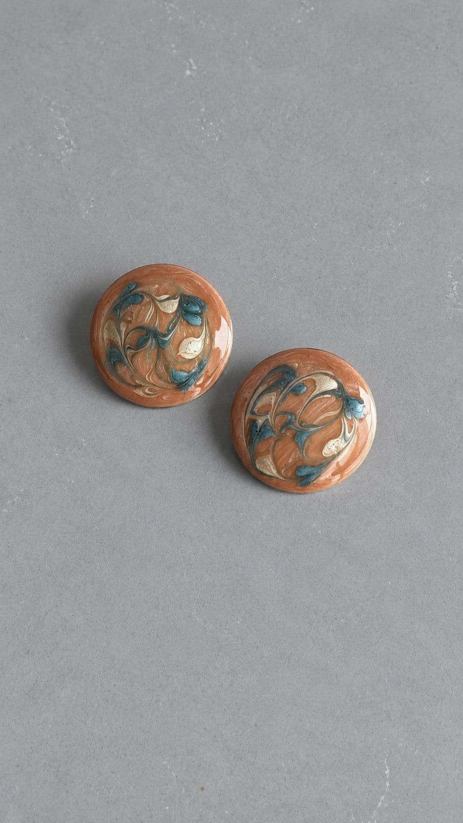 Terracota swirl earrings